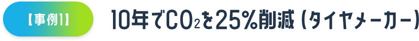 【事例1】10年でCO2を25％削減（タイヤメーカー）