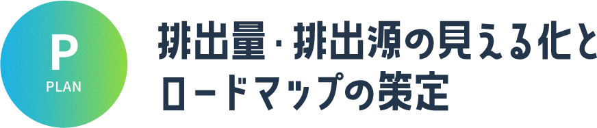 【PLAN】排出量・排出源の見える化とロードマップの策定
