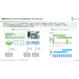 東邦ガスエナジーエンジニアリングのエネルギーサービスとガスコージェネレーションシステムの特⾧について