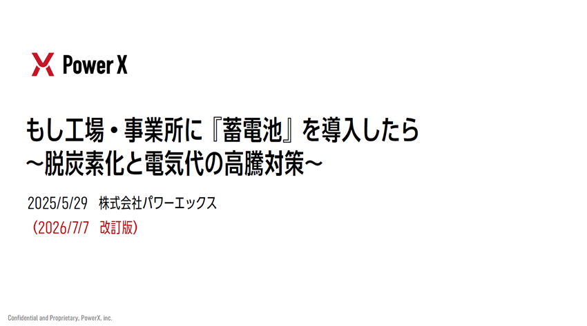 もし工場・事業所に『 蓄電池 』を導入したら～ 脱炭素化と電気代の高騰対策～